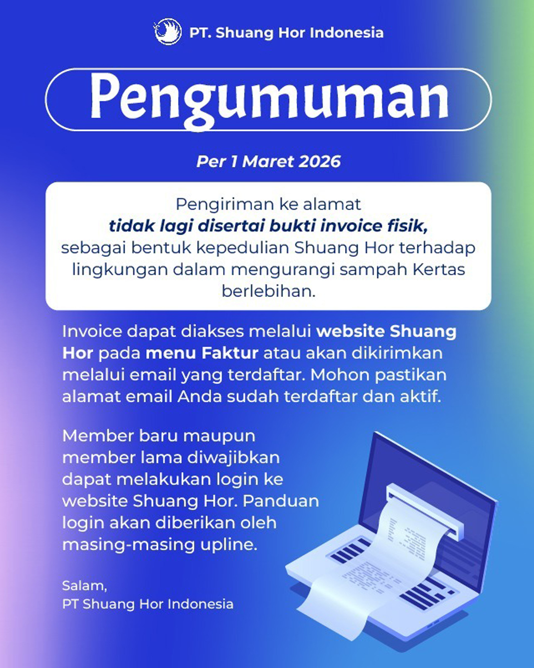 Transisi ke Invois Digital untuk Pesanan Melalui Kurir