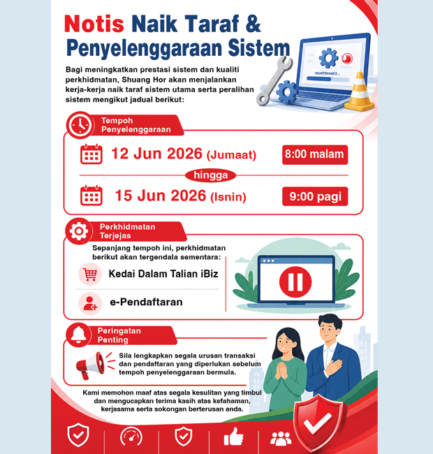 Notis Naik Taraf & Penyelenggaraan Sistem