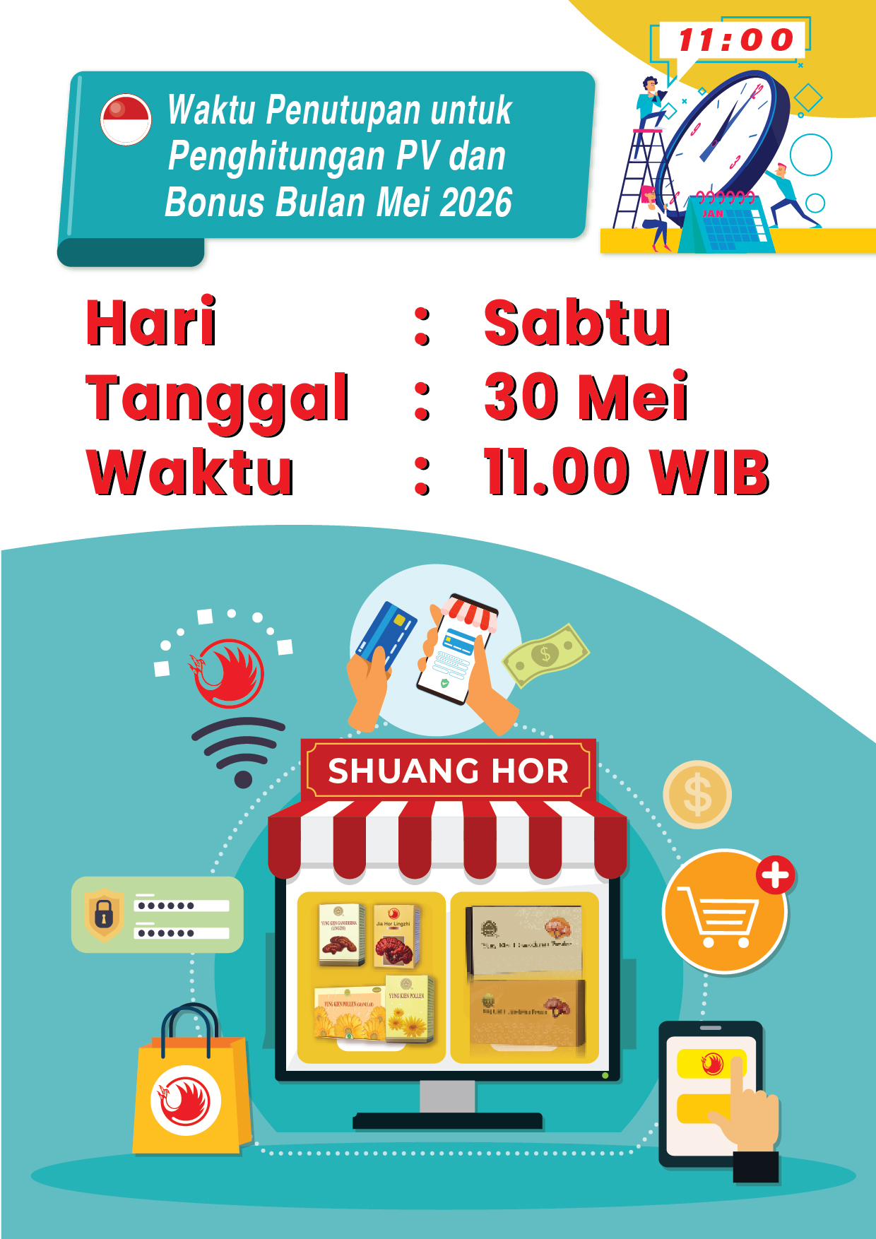 Batas Waktu Penghitungan PV dan Bonus Bulan Mei