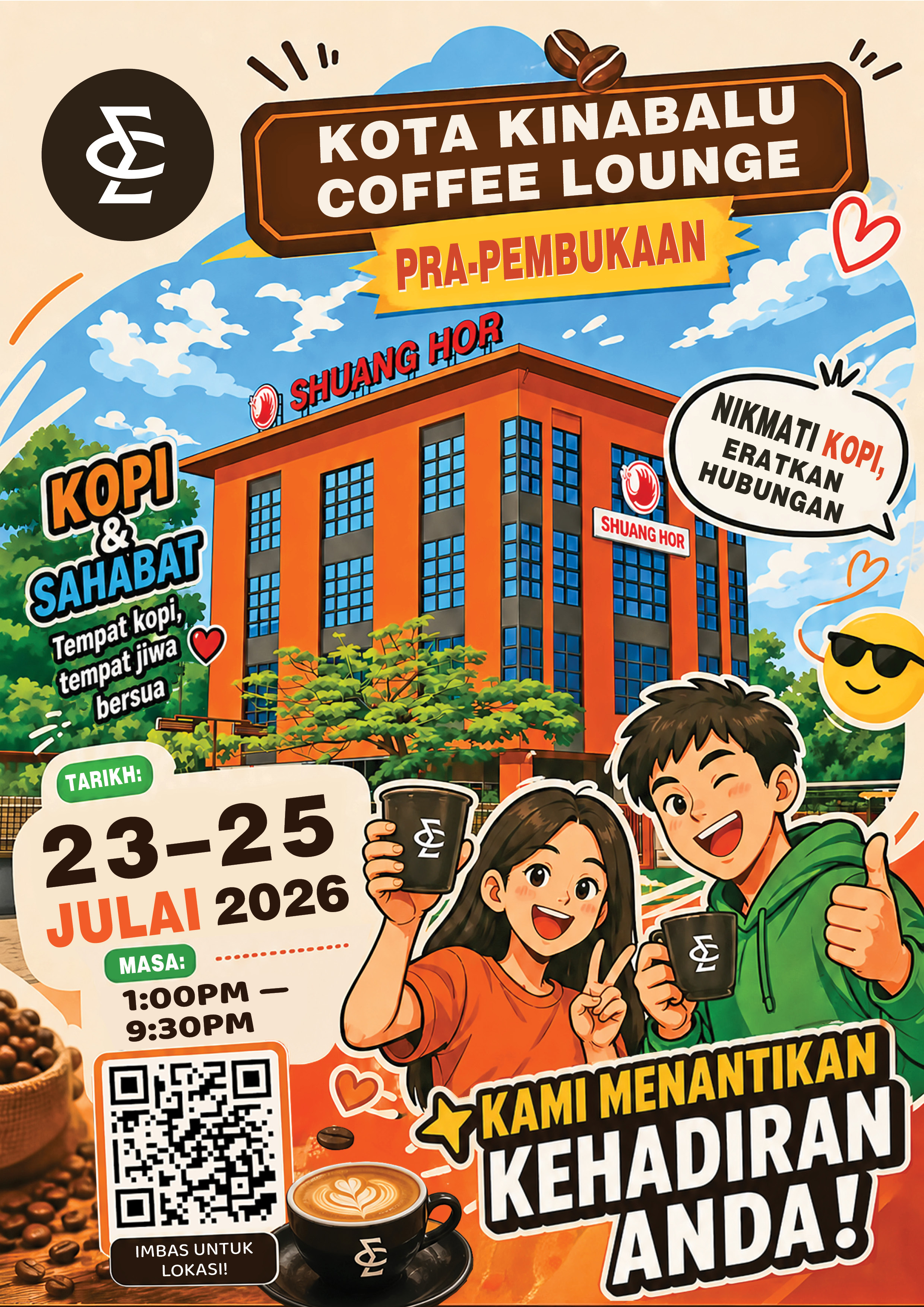 Kota Kinabalu Coffee Lounge Pra-Pembukaan
