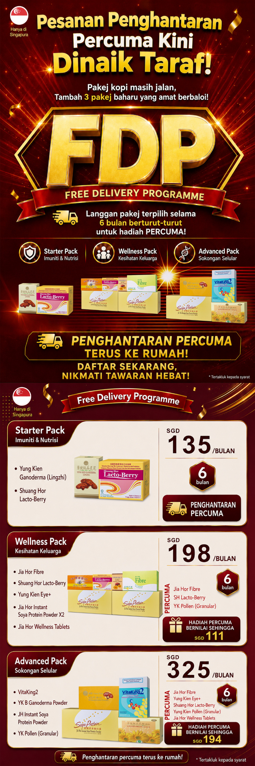 Pesanan Penghantaran Percuma Kini Dinaik Taraf!