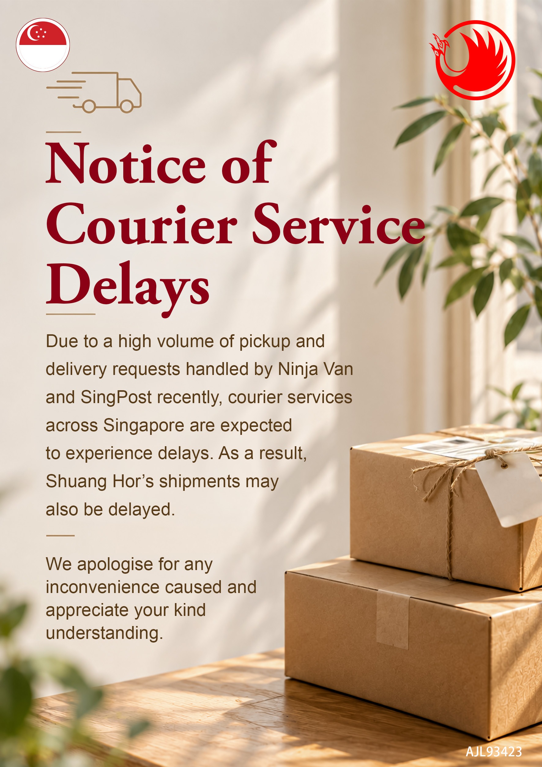 Notice of Courier Service Delays